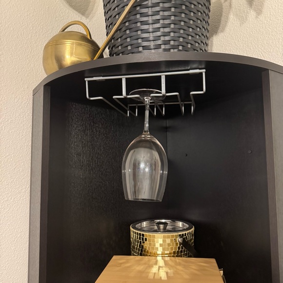 Silver Hanging Metal Wine Rack - Picture 3 of 3